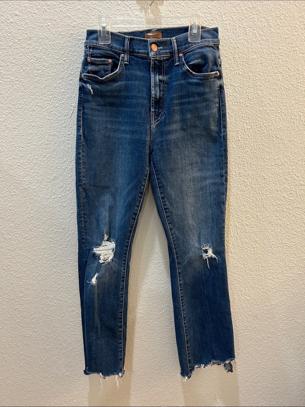 Mother Jeans The Insider Crop Step Chew Size 28